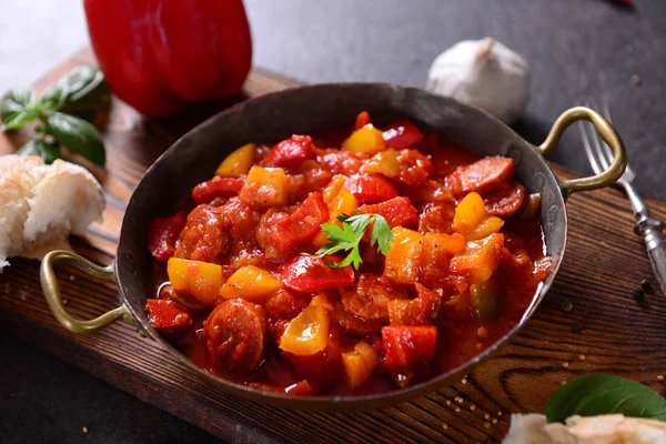 Delicioso Plato Tradicional Húngaro Letcho —  Fotos de Stock