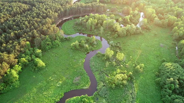 Вид Повітря Природну Річку — стокове фото
