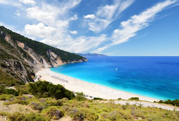 Beautiful Myrtos Beach Kefalonia Island Greece — Stock Photo, Image