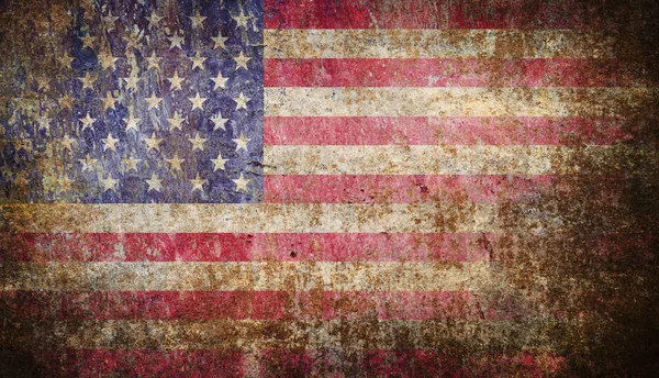 Old Weathered Grunge Usa Flag — Stock Photo, Image