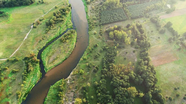 Vue Aérienne Belle Rivière Naturelle — Photo