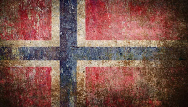 Gamla Grunge Shabby Norge Flagga — Stockfoto