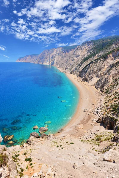 Mooie Platia Amos Beach Kefalonia Griekenland — Stockfoto