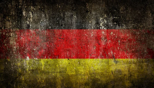 Alte Schäbige Grunge Deutschland Fahne — Stockfoto