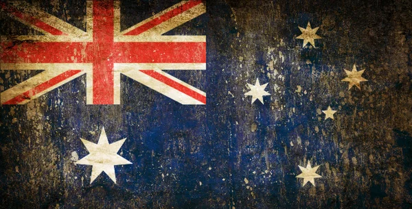 Alte Schäbige Grunge Australische Flagge — Stockfoto