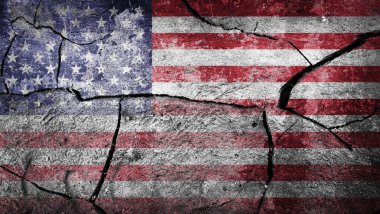 Grunge ABD bayrağı eski yıpranmış