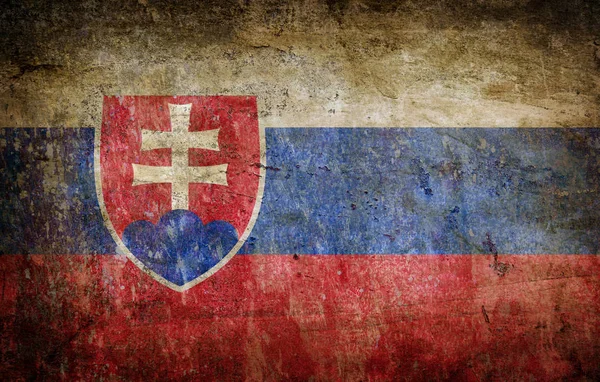 Old Grunge Slovakia Flag — Stock Photo, Image