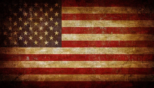 Starzy Wyblakły Flaga Usa Grunge — Zdjęcie stockowe