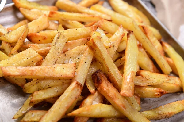 Läcker Hemlagad Potatis Pommes Frites — Stockfoto