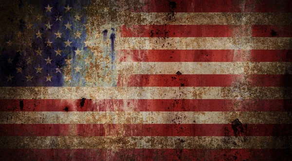 Oude Verweerde Grunge Usa Vlag — Stockfoto