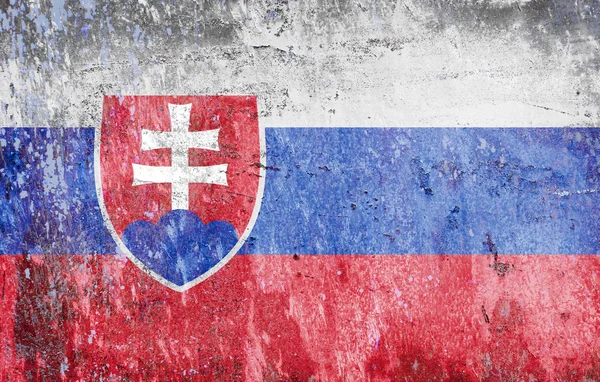 Old Grunge Slovakia Flag — Stock Photo, Image