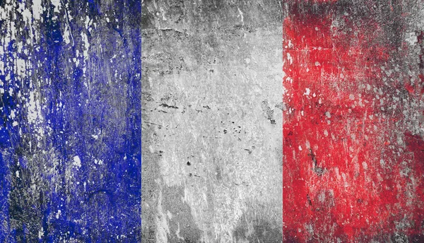 Old Shabby Grunge Bandera Francia — Foto de Stock