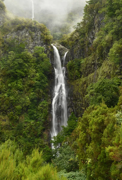 Belle Cascade Risco Sur Île Madère — Photo