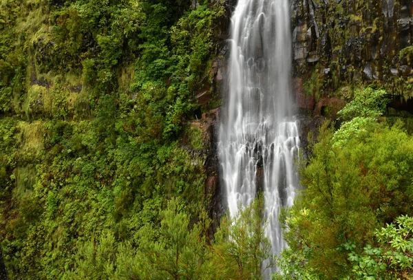 Bela Cachoeira Risco Ilha Madeira — Fotografia de Stock