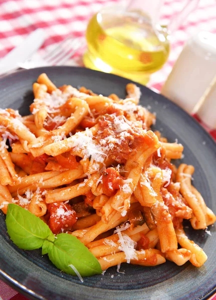 Pasta All Italiana Con Salsa Pomodoro — Foto Stock