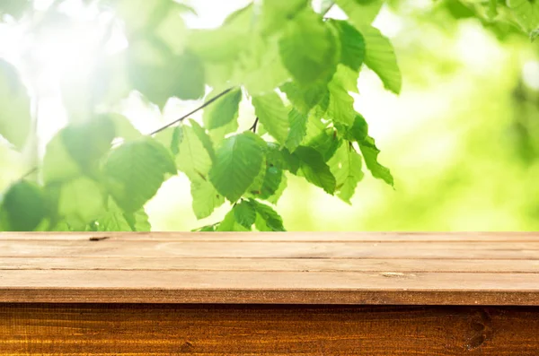 Lege Houten Tafel Achtergrond — Stockfoto