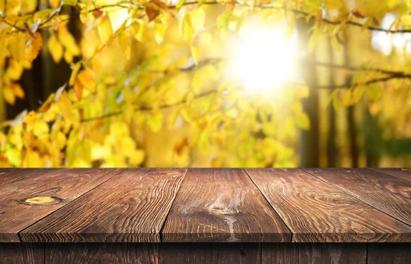 Puste Drewniane Tło Stołu — Zdjęcie stockowe