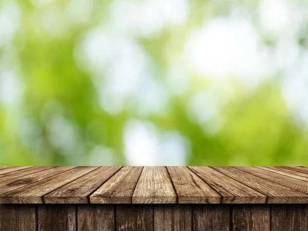 Lege Houten Tafel Achtergrond — Stockfoto