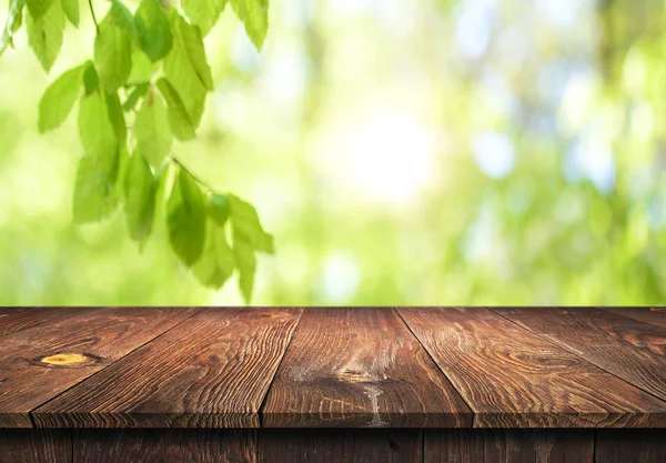 Пустой Деревянный Стол — стоковое фото
