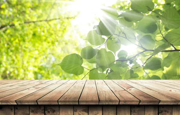 Lege Houten Tafel Achtergrond — Stockfoto