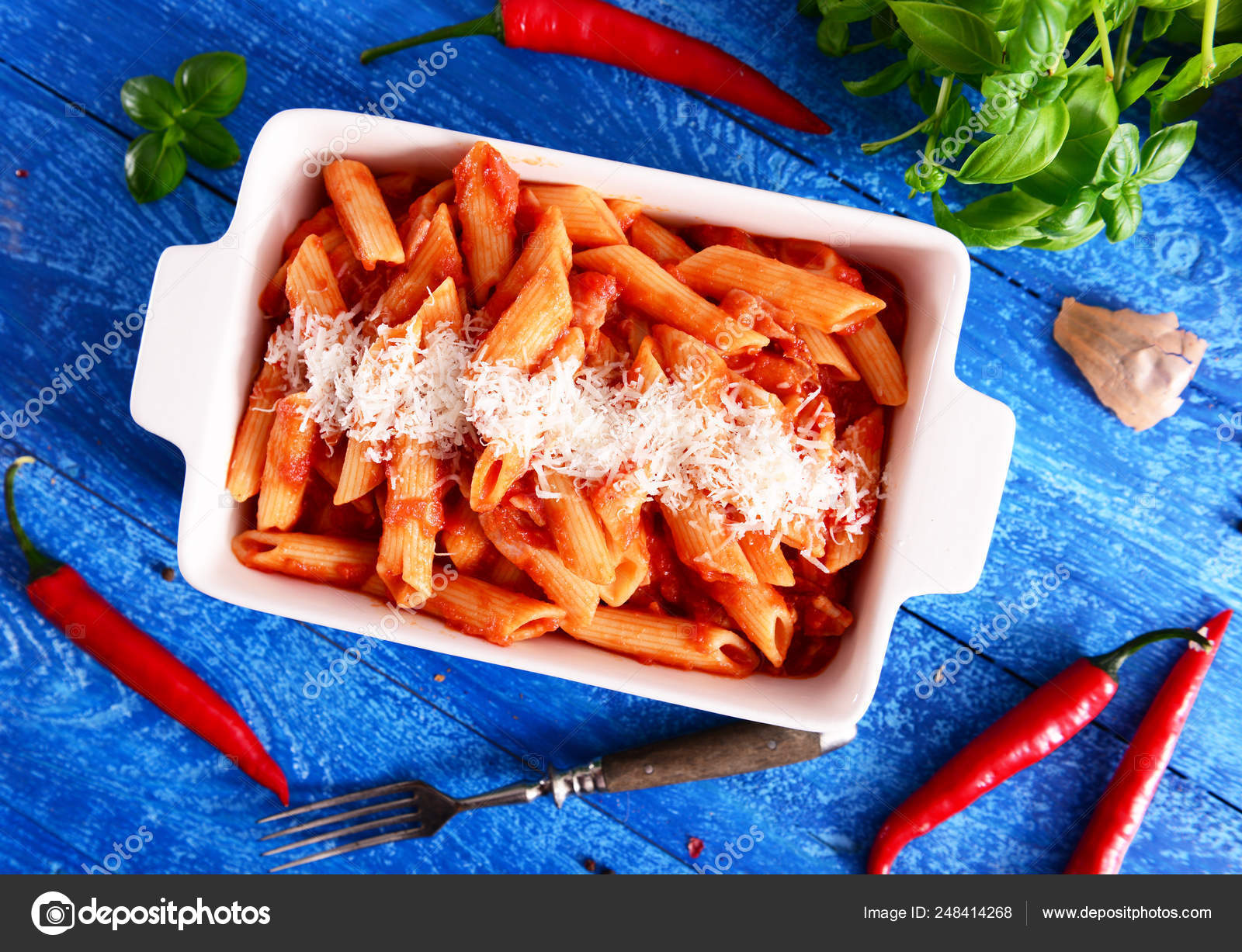 Penne Pasta Chili Sauce Arrabiata Stock Photo by ©kwasny222 248414268
