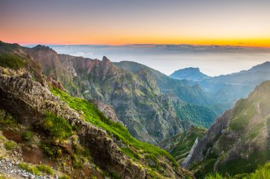 Madeira Adası 'nın manzarası - pico do arieiro