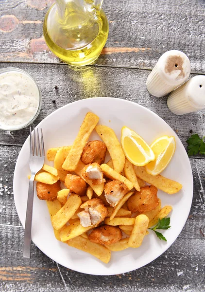 Fish Chips Traditionella Engelska Snabbmat — Stockfoto