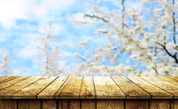 Sfondo tavolo vuoto in legno — Foto Stock