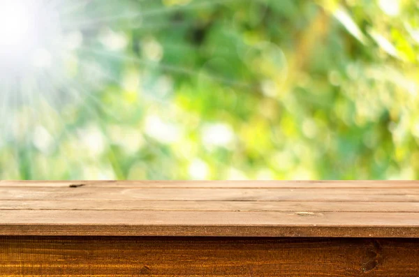 Empty wooden table background — Stock Photo, Image