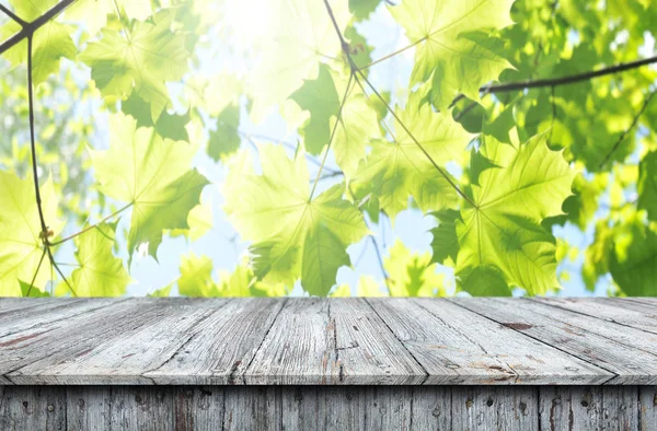 Leerer hölzerner Tisch Hintergrund — Stockfoto