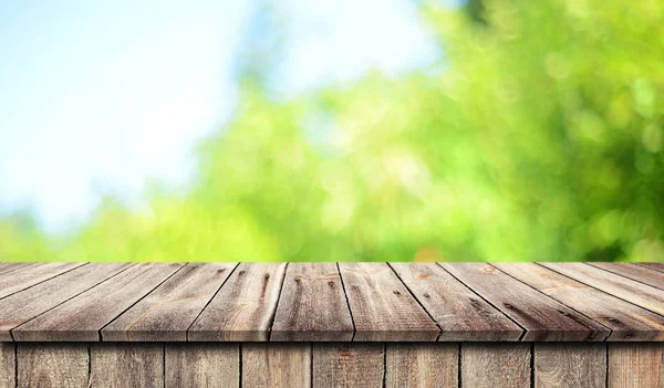 Lege houten tafel achtergrond — Stockfoto