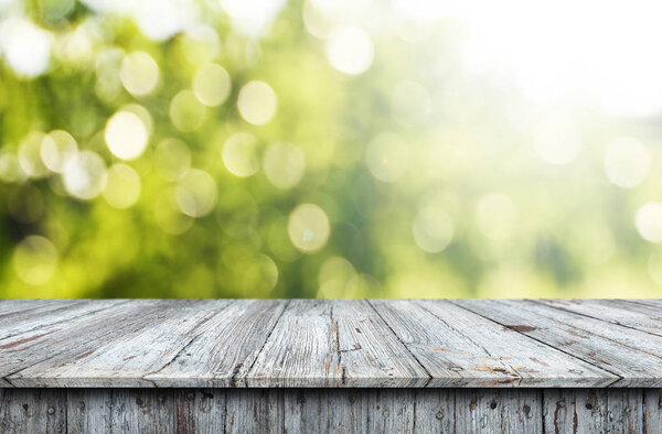 Empty wooden table background