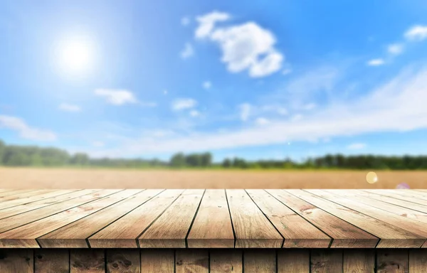 Empty wooden table background — Stock Photo, Image