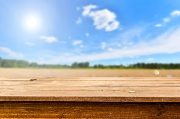 Fond de table en bois vide — Photo