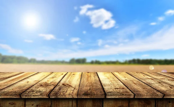 Empty wooden table background — Stock Photo, Image