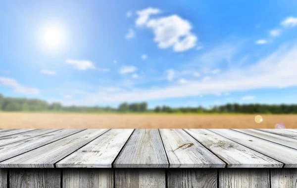 Empty wooden table background — Stock Photo, Image