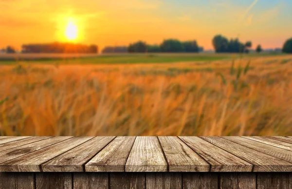 Lege houten tafel achtergrond — Stockfoto