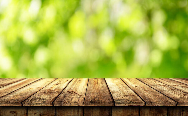 Empty wooden table background