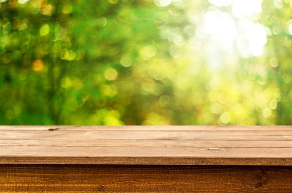 Sfondo tavolo vuoto in legno — Foto Stock