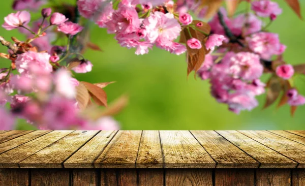 Empty wooden table background — Stock Photo, Image