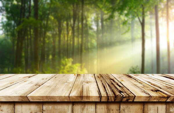 Empty wooden table background