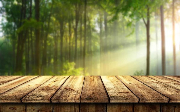 Lege houten tafel achtergrond — Stockfoto
