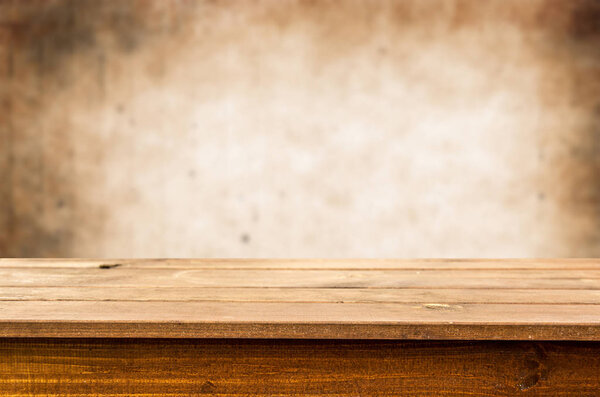 Empty wooden table background