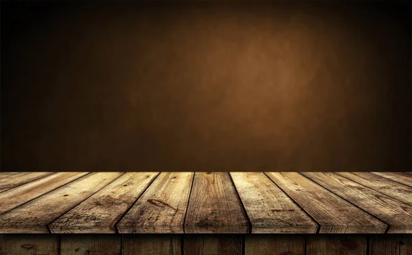 Leerer hölzerner Tisch Hintergrund — Stockfoto
