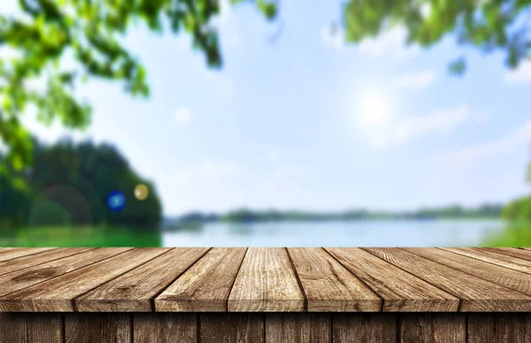 Fondo de mesa de madera vacío —  Fotos de Stock