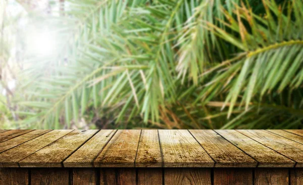 Empty wooden table background — Stock Photo, Image