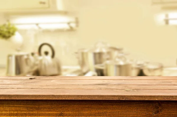 Fundo de mesa de madeira vazio — Fotografia de Stock