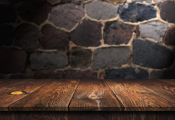 Latar belakang tabel kayu kosong — Stok Foto