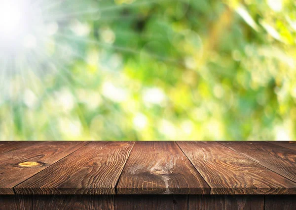 Κενό ξύλινο τραπέζι φόντο — Φωτογραφία Αρχείου