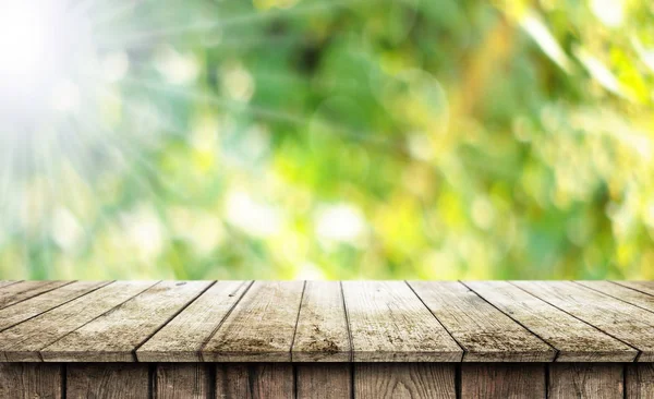 Leerer hölzerner Tisch Hintergrund — Stockfoto